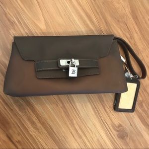 Besso Italian Brown Jelly Wristlet Purse